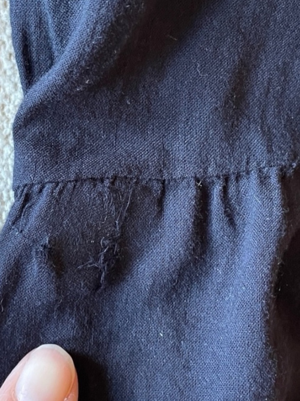 Johnny Was 3J Workshop Embroidered Cotton Peasant Tunic Top Navy Floral Size L - Picture 9 of 10